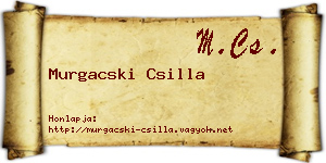 Murgacski Csilla névjegykártya